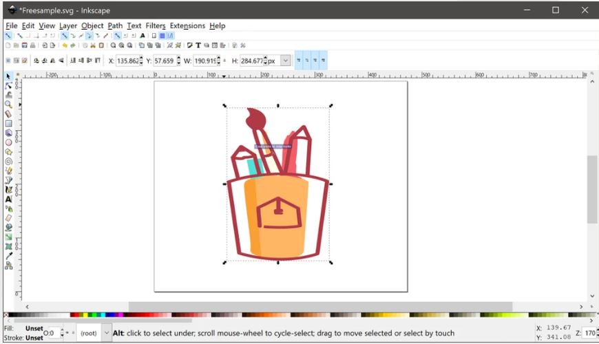 Giao diện Phần Mềm Inkscape