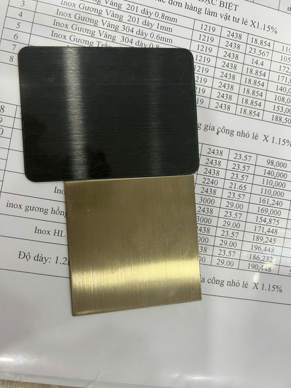 nẹp inox màu champage